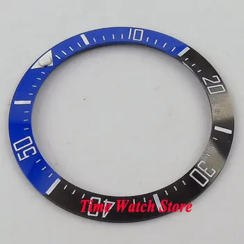 39.9 mm vysoko kvalitné modrá čierna keramická fazeta biela známok na MORE pánske hodinky Be21