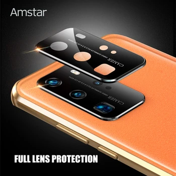Amstar Kovové Magnetické puzdro pre Huawei P40 Pro 360 Plnú Ochranu Kože Zadný Kryt Tvrdeného Skla Predný Kryt Kamery Ochrany