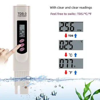 Vysoko Kvalitné Prenosné Digitálne TDS Meter Filter Meranie Kvality Vody Čistota Tester piť Vodu tds meter pero typ