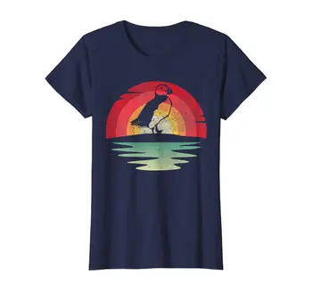 Vintage Západ Slnka Puffin Vták Retro Puffin Seabird Klasické T-Tričko Nové Letné Pohode Tee 2020 Priedušná Bavlna Krátky Rukáv T Shirt
