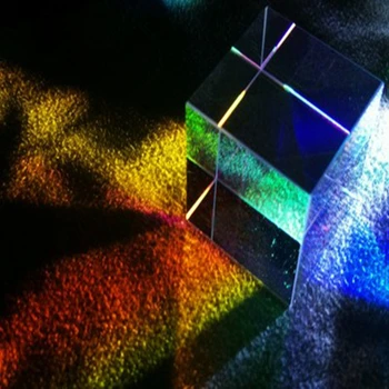 Optické Farba Prism 18 mm Šesť-stranný Jasné Svetlo Ice Cube Lúč Rozdelenie Hranoly K9 Sklo Objektívu Vyučovania Experiment Nástroj na Mieru