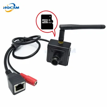 HQCAM TF SD kartu bezdrôtovej 720P, wifi, P2P Mini IP Kamera Security Cam wi-fi Krytý CCTV TF SD karta fotoaparát, Externý mikrofón