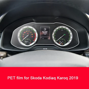 Auto Prístrojový Panel Screen Protector PET Fólie pre Škoda Kodiaq Karoq Tabuľa Ochranné Auto Príslušenstvo 2019 rok