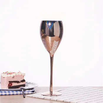 Krištáľové Poháre poháre na Víno, Golden Rose Šťavy, Piť Šampanské Fire Strany Barware Večera Vody Domova Elegantné Luxusné 420ML