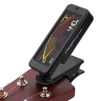 Flanger FMT-209 Guitar Tuner Digitálny Clip-On Guitar Tuner S Klip Mount Pre Chromatické Bass Gitara Husle Drumbľa