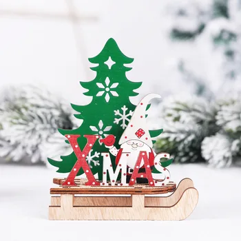 S/L Vianoce pre HomeTree Dekorácie Santa Claus Lyžiarske Prívesok Drevené Firmware Nový Rok 2021 Vianočný Stromček, Ozdoby na Vianočný Darček
