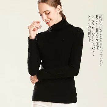 ženské turtleneck sveter Tenkým dlhým rukávom krátky rez duté pulóver turtleneck pletené klesnutie tričko