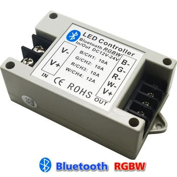 Nový Bluetooth RGB/RGBW led Controller BT Bezdrôtové, IOS/Android Led Pásy Bluetooth 4.0 Ovládanie DC 12V/24V 24A Doprava Zadarmo
