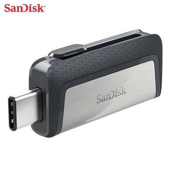 SanDisk Typu-C, USB 3.1 Duálne rozhranie OTG Pero Disk 128 GB 64 GB 32 GB, 16 GB Ultra Dual Disk USB 3.1 Typ-C Čítať Rýchlosť až 130M/s