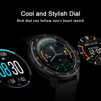 Lefit Smart Hodinky Mužov plne Dotykový HD Displej, Android IOS Podporu Srdcovej frekvencie Zdravie Tracker Smartwatch
