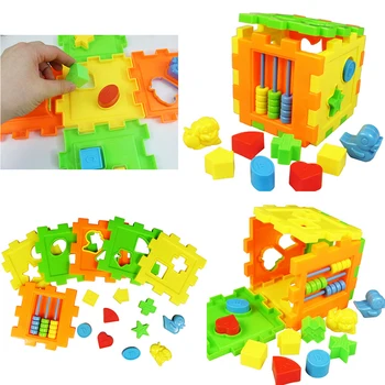 1Set Vzdelávacie Hračky Farebné Dieťa Matematika Námestie Zodpovedajúce Bloky Deti Triedenie Poľa v Ranom Detstve Učenie Hračka