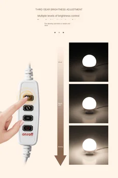 LED žiarovka make-up zrkadlo svetlo prísavky inštalácie obliekanie kúpeľňa nástenné svietidlo batéria napájanie