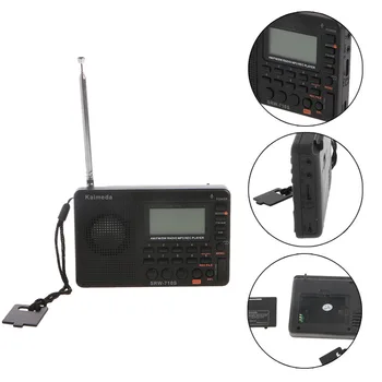 Digitálne Ladenie LCD Prijímač TF MP3 REC Prehrávač, Prenosné AM FM SW Full Band Rádio