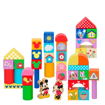 Drevené bloky vyrobené dieťa najlepšie Lode 40 Kusov Disney Baby tým, WOOMAX