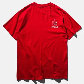Kanye West Pablo T Shirt Mužov Mám Pocit, Že Pavol Tlač Krátke Rukávy Sezóna 3 T-Shirt Hip Hop Rapper Tee Topy