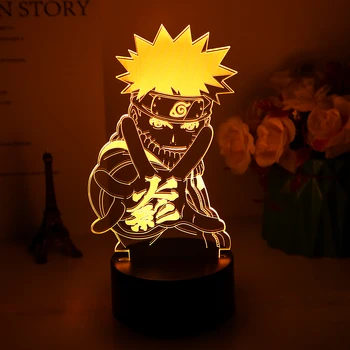 Anime Naruto 3d Lampa Itachi Uchiha Obrázok Nočného pre Dieťa Spálňa Decor Cool Darček k Narodeninám Farebné Led Nočné Svetlo Itachi