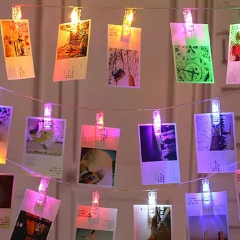LED Klip Karty Osvetlenie Svetlé Rozprávkových Svetiel Vianoce, Svadby, Narodeniny, Party Valentína Dekorácie