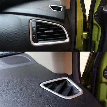 2x Auto, Interiér Predné klimatizačné zariadenie Do Zásuvky Prieduch Rám Orezania Kryt Nálepka Pre Suzuki S-cross SX4-2016 Styling