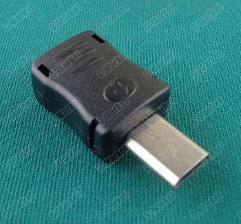 100ks Micro USB T Port Male 5 Pin Zástrčku Konektora Plastový Kryt Pre DIY UY Mikro Male USB Dlho plug 8mm