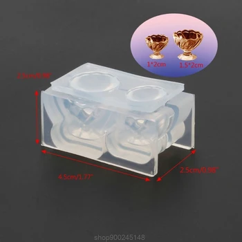 Skutočné Malé 3D Sklo Fire Pohár Silikónové Živice Formy Nastaviť DIY Živice Umelecké Remeselné Nástroje O28 20 Dropshipping