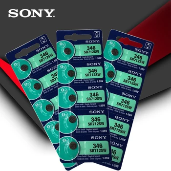 10pcs Sony Originálne 346 SR712SW 1.55 V Oxid Strieborný Tlačidlo Bunky Mince Batérie VYROBENÉ V JAPONSKU