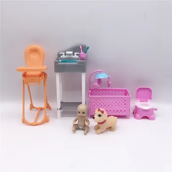 2020 najnovšie módne Barbies príslušenstvo detská Postieľka + wc + spálňa + zábavný park kombinácia plastu deti interaktívne hračky /