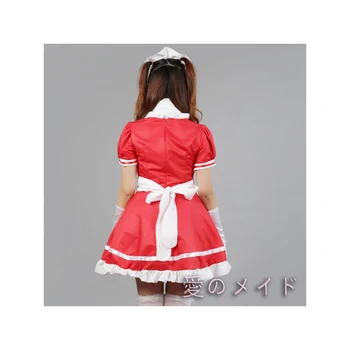 Ženy Slúžka Oblečenie Anime Dlhé Šaty Čiernej a Bielej Zástere Šaty Lolita Šaty Cosplay Kostým Červená Fialová Zelená Modrá Fialová S-XL