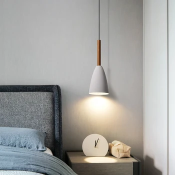 Nočné luster spálňa luster moderné a jednoduché jednu hlavu in Nordic tvorivé minimalistický dlhý riadok malé luster
