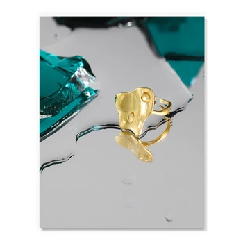 S'STEEL kórejský Prstene Pre Ženy 925 Sterling Silver Geometrické Dizajnér Minimalistický Listy-tvar Krúžok Anillo Plata 925 Šperky