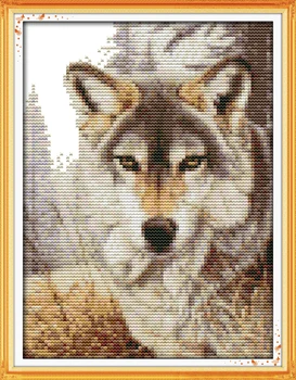 Vlk ducha (2) cross stitch auta zvierat 18ct 14ct 11ct počítať vytlačené plátno šitie, vyšívanie HOBBY ručné vyšívanie