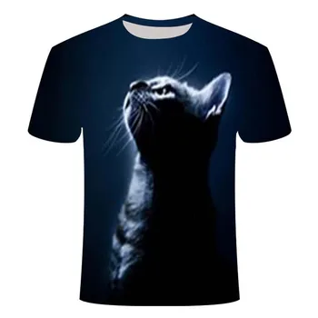 2020 módy nové cool T-shirt mužov a žien roztomilý 3D T-shirt vytlačené zvierat mačka krátkym rukávom letné tričko T-shirt T-shirt mužov