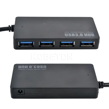 Kebidumei Super Rýchlosť Do 5Gbps USB 3.0 Hub 4 Porty USB3.0 Splitter Adaptér S Výkonom Nabíjania Rozhranie Pre PC, Notebook