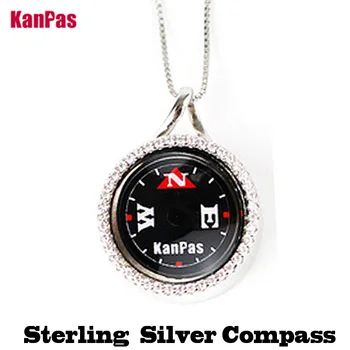 KANPAS 925 sterling silver s Ródium pozlátené Šperky kompas/ Ručne vyrobené Luxusné kompas súčasnosti/ trvalé kompas /S-14