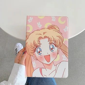 Karikatúra Roztomilý Sailor Moon Mäkké Tablet Case For iPad Vzduchu 1 2 3 Mini 4 5 Pro 2017 2018 2019 2020 Kryt