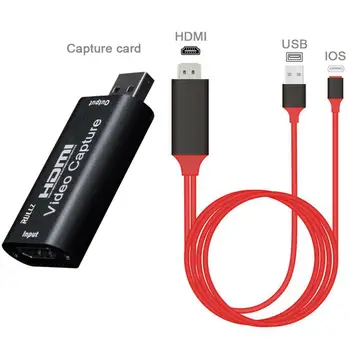 Digitalizačné Karty USB 3.0 2.0 IOS/Typ-C HDMI Box Pre PS4 Hry Videokamera HD Kamery Nahrávanie Live Streaming VHS Rada Zachytiť