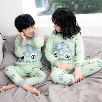 Dieťa Dievča Oblečenie Bavlnené detské Pyžamo Sady Dlho-rukávy Cartoon Pyžamá Deti Sleepwear Chlapčenské Odevy Vyhovovali Inflant Pijimas