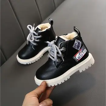 Nové zimné 2020 detí bavlna topánky kórejský módne oblečenie pre krátke topánky, chlapčenské pribrala čižmy dievčenské topánky bavlna