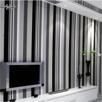 Beibehang Moderné jednoduché čierne a biele, sivé pruhované vertikálne tapety spálňa obývacia miestnosť TV, pozadie, wallpaper