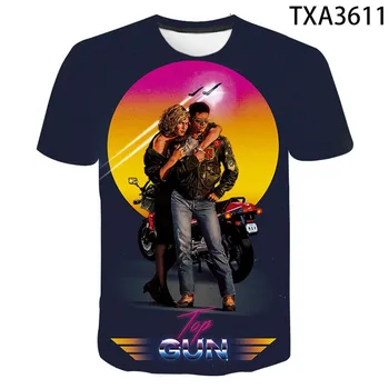 2020 Top Gun T Shirt Top Gun Maverick Tom Cruise Tee Tričko 1986s Letectvu Film Vytlačené T-shirt Muži, Ženy, Deti Topy Čaj