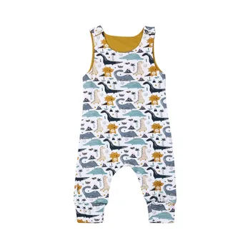 Dieťa Romper 2019 Lete Novonarodené Dieťa, Chlapčeka Dinosaura Oblečenie Jumpsuit Romper Sunsuit Oblečenie