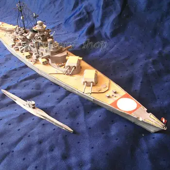 1:400 DIY Battleship Bismarck,kartón, Lepenka/Karton/papier Model,PUZZLE 3D Hračky/Kubických deti hračky