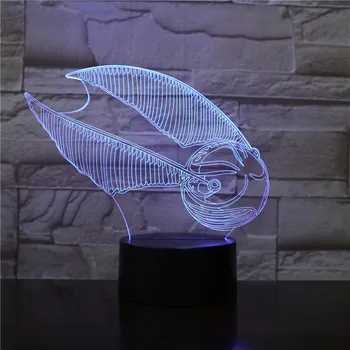 7 Farby Meniace Visual Akrylových 3D Lietania Loptu LED USB Futbal Nočné Svetlo Svietidlo Deti Darček Domova Farby Darček 2307