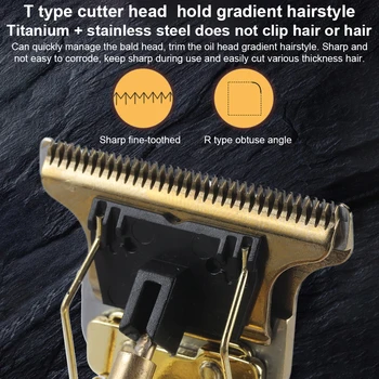 Nabíjateľná T9 Baldheaded Hair Clipper+Zastrihávač Chĺpkov V Nose Elektrický Holiaci Strojček Mužov Britva Bezdrôtový Holič Vlasy Rezací Stroj Na Trávu