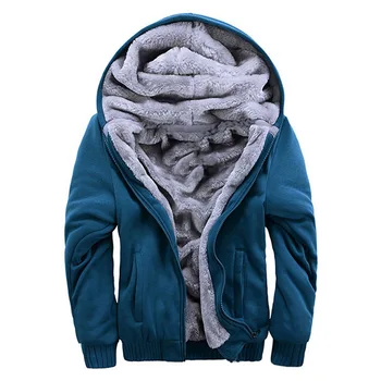 JODIMITTY Mens Príležitostných Zimné Pribrala Teplý Kabát 2020 Nové Príležitostné Zips s Kapucňou Fleece, Dlhý Rukáv Bundy Muž Farbou Parkas