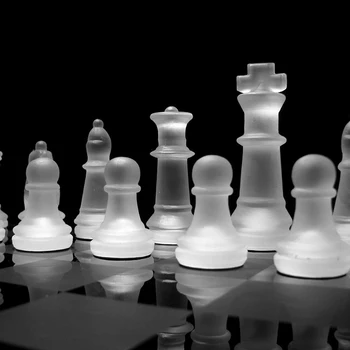 25*25cm K9 Sklo šachu stredných zápas Balenie Medzinárodnej Šachovej Hre Medzinárodnej Šach Myslenie hračka