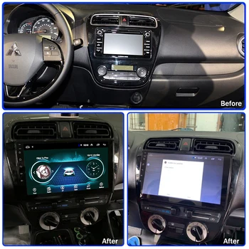 Autorádio Na Mitsubishi Mirage Attrage 2012-2018 multimediálny systém auto audio GPS navigátor, FM am USB 1 din Android zrkadlo odkaz