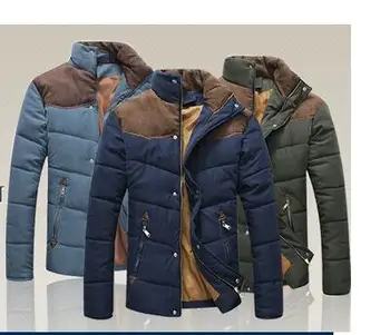 2018 Zimné pánske bavlnené čalúnená teplé mužov bežné bunda pánske kožené oblečenie móda pohodlné kabát