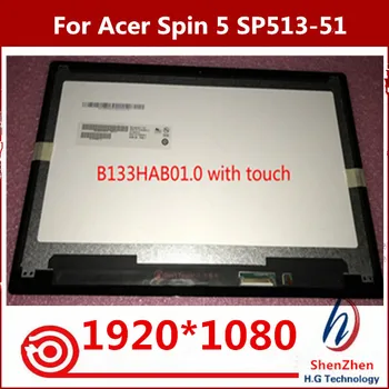Pôvodné 1920*1080 Pre Acer Spin 5 SP513-51 IPS Obrazovka LCD+Dotyk Digitalizátorom. Montáž FHD 1920X1080 30PIN ALEBO 40PIN