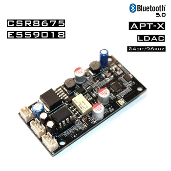 APTX HD CSR8675 Bezdrôtový Adaptér Bluetooth 5.0 Prijímač Rady ES9018 I2S DAC Audio Dekodér Rada 24Bit/96Khz LDAC S Anténou