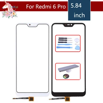 10pcs/veľa Pre Xiao Redmi 6 Pro 6PRO Mi A2 Lite Touch Screen Digitalizátorom. Dotykový Panel Senzor Predné Vonkajšie Sklo Dotykový displej